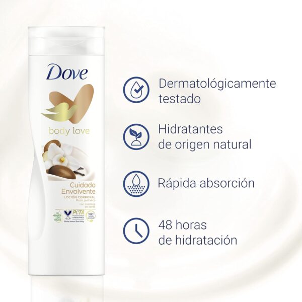 Dove Crema Hidratante Corporal con Manteca de Katiré y Vainilla para Piel Seca, Pack de 3 x 400 ml - Image 6