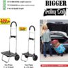 dbest products Bigger Carrito Dolly, Negro de Compras Plegable Carro de comestibles - Image 2