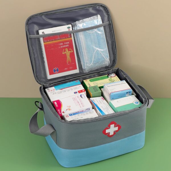 Qaestuan Botiquín de Primeros Auxilios, Portátil Bolsa Botiquin Vacia, Impermeable Botiquin de Primeros Auxilios Viaje, Bolsa de Medicina, para Hogar, Oficina, Deportes, Viajes, Senderismo, Camping - Image 4