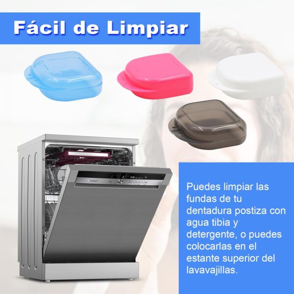 Scettar 4 Pezzi Caja Ortodoncia, 2 Minicepillos de Regalo, Gancho Quita Frenillos 4 Colores, Caja Ferula Dental con Agujeros de Ventilación (Azul transparente/Gris transparente/Rosa/Blanco) - Image 4