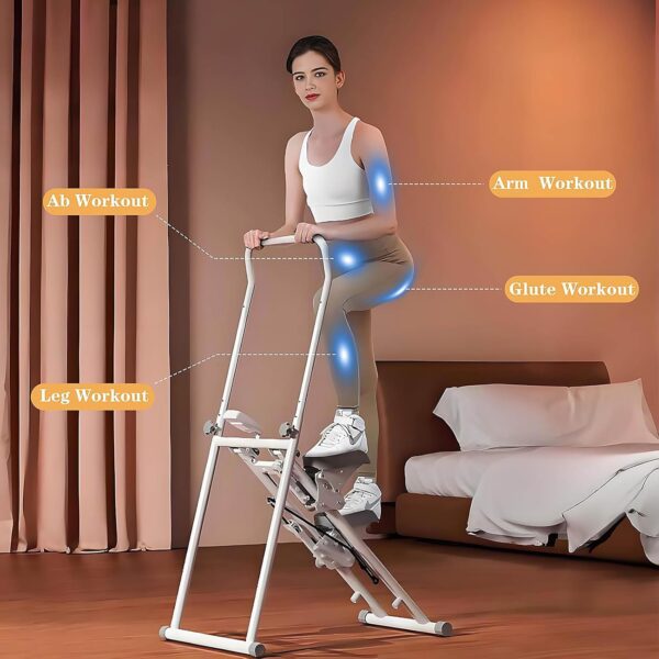 Nuevo Escalador De Escalera Vertical Plegable, Máquina De Escalada De Escalones De Entrenamiento De Cuerpo Completo con Pantalla LCD, Altura De ángulo Ajustable, Escalón De Fitness De 330 Libras - Image 2