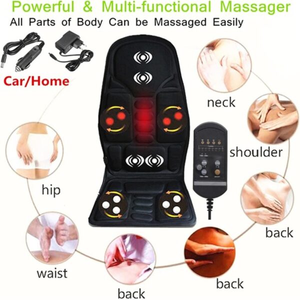 Colchoneta De Masaje De Cuerpo Completo con Calefacción para Colchón Cabezales De Masaje Shiatsu para El Cuello, para El Cuello Y La Espalda, Relajación De Los Músculos Lumbares - Image 5
