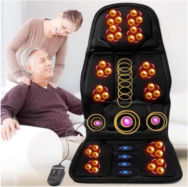 Colchoneta De Masaje De Cuerpo Completo con Calefacción para Colchón Cabezales De Masaje Shiatsu para El Cuello, para El Cuello Y La Espalda, Relajación De Los Músculos Lumbares