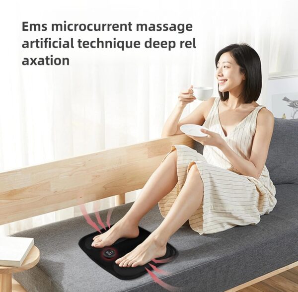 Masajeador de pies EMS eléctrico con 10 modos y 30 intensidades, conexión USB, alfombrilla portátil para relajación muscular y alivio del dolor - Image 3