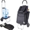 dbest products Bigger Carrito Dolly, Negro de Compras Plegable Carro de comestibles