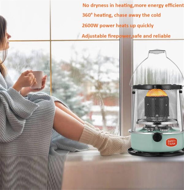 scosao Estufa de Queroseno para Interiores, Calefactor de Petróleo con Mecha, Portatil 4.5l Estufa de Calentamiento, Calefacción de Estufa Camping Exterior, 9000 BTU/H, 20㎡ Rango de Calentamiento - Image 2