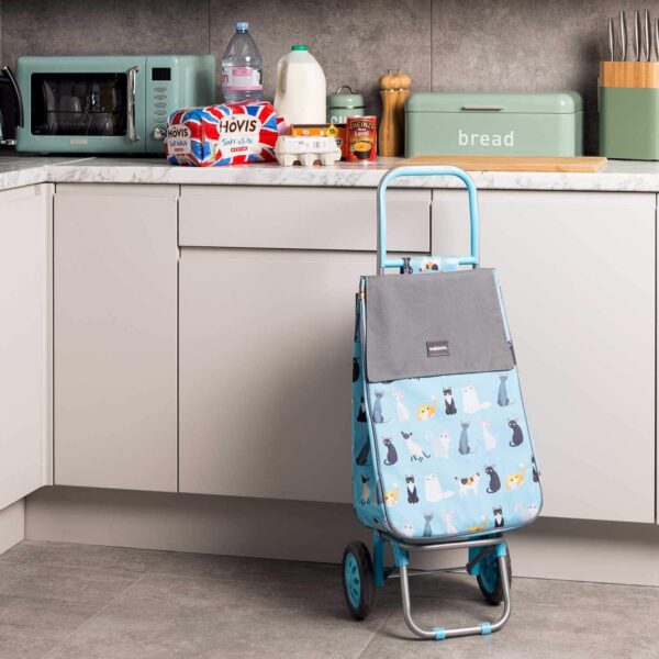 Sabichi Crazy Cats Carrito de la compra de 2 ruedas - Image 5