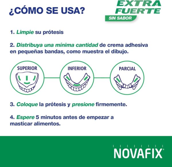Urgo Novafix - Extrafuerte - Crema adhesiva dentaduras postizas - Sin sabor 20 g - Image 3