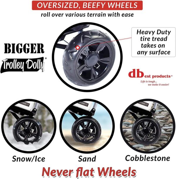 dbest products Bigger Carrito Dolly, Negro de Compras Plegable Carro de comestibles - Image 5