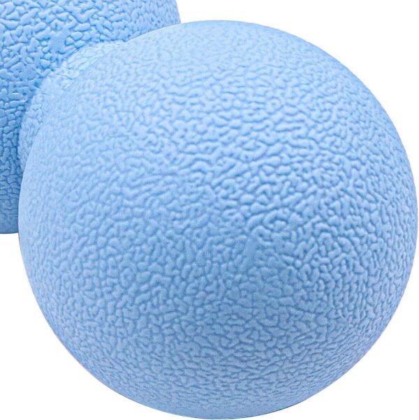 NUZAMAS Bola de masaje de cacahuete, fitness, bola de cacahuete, yoga, TPR, pelota medicinal sólida para relajación miofascial, relajación muscular, masaje acupuntual, azul - Image 4