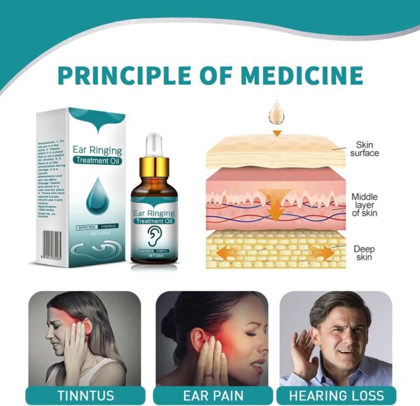 Gotas for los Oídos,En Los Oídos Gotas Para El La Salud Del Oído,Gotas para los Oídos,Tinnitus Gotas para Los Oídos,Gotas de Orejas de Tinnitus,Solución para El Cuidado de Los Oídos 10ML - Image 4