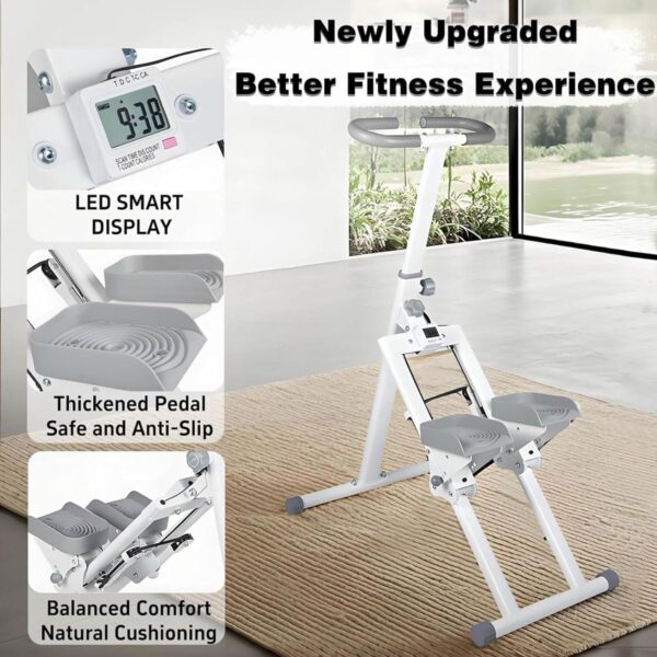 GHRERTX Máquina de Ejercicio de Escalada Vertical for Fitness en casa, Escalador Paso a Paso Plegable con Monitor LCD Entrenamiento de Cuerpo Completo Máquina de Paso de montaña Plegable - Image 3