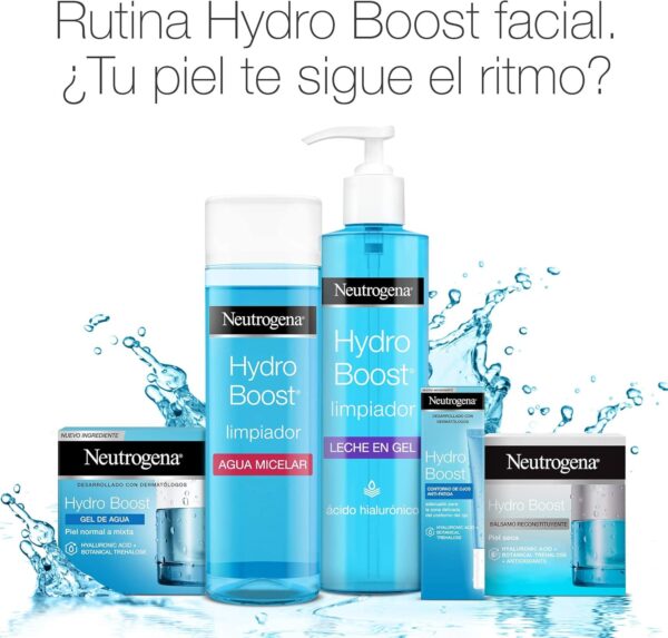Neutrogena Rutina Hydro Boost, pack con Gel de Agua Hidratante Facial (50 ml) y Contorno de Ojos Antifatiga (15 ml), set de regalo para una hidratación intensa 24 horas con Ácido Hialurónico - Image 6