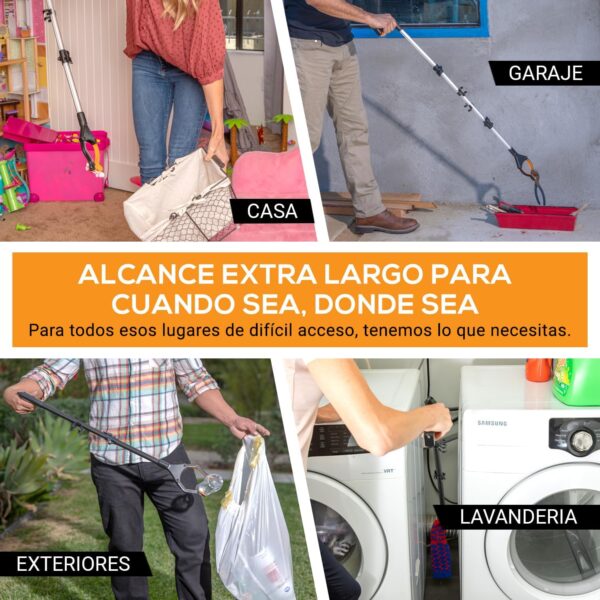 EZPIK® Pinzas Recoge Objetos Pequeñas 66 cm - Pinzas Extensibles para Personas Mayores - Palo Recogedor Pinza para Minusválidos y Ancianos - Pinza Recoger Basura [Color Negro, Pack 1] - Image 6