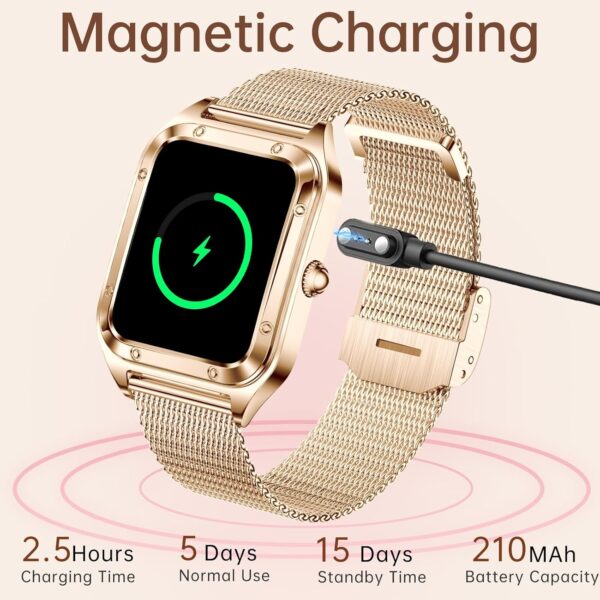 Colesma - Reloj inteligente para mujer, con asistente de voz, pantalla táctil HD de 1,59 pulgadas, reloj inteligente para mujer, rastreador de actividad con monitor de sueño para Android iOS - Image 8