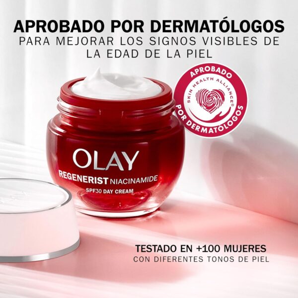 Olay Niacinamida + SPF30 Crema Hidratante De Día 50ML y Súper Sérum 5 Beneficios en 1, 14ML. Pack de 2 Unidades. Piel Más Firme Y Hidratada - Image 3