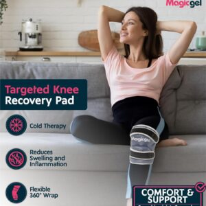 Paquete de hielo en la rodilla con envoltura profesional – Compresión y t...