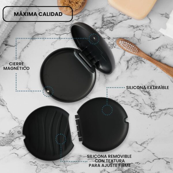 Estuche para Férulas Dentales - Caja para Alineadores Invisibles, Fundas Dentales, Invisaling - Kit para Guardar Aparatos Dentales de Ortodoncia Invisible (Negro) - Image 5