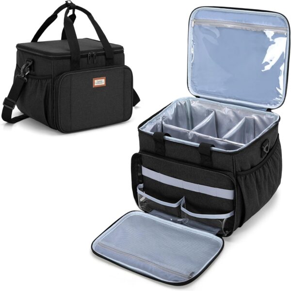 CURMIO Bolsa Médica Aislante, Bolsa Botiquín Portátil para el Hogar, Bolsa de Emergencia para Suministros Médicos y Medicamentos, Negro - Image 8