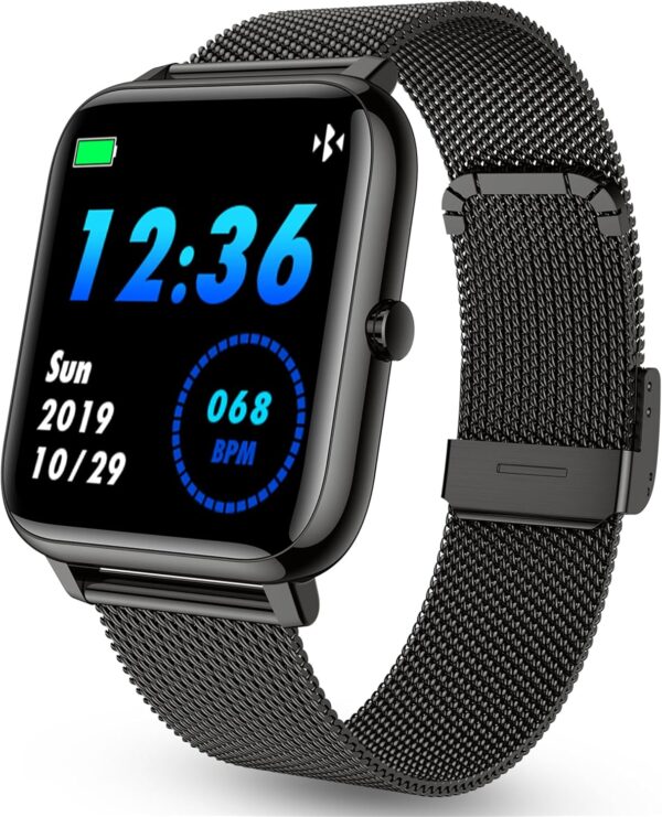 KALINCO Reloj Inteligente Hombre Mujer, Smartwatch Hombre con Oxígeno Sanguíneo Presión Arterial Frecuencia Cardíaca Sueño, Reloj Deportivo para Android iOS