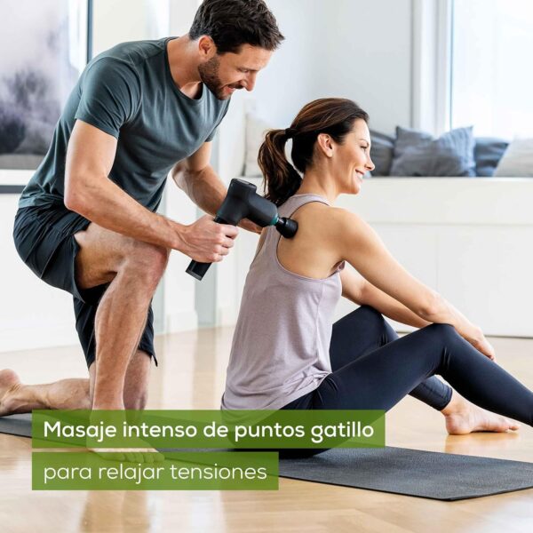 Beurer MG 185 Pistola de masaje, Massage Gun con 5 accesorios, potente masaje de puntos gatillo, relajación de tensiones, masajeador muscular con 9 niveles de intensidad, con batería recargable - Image 2