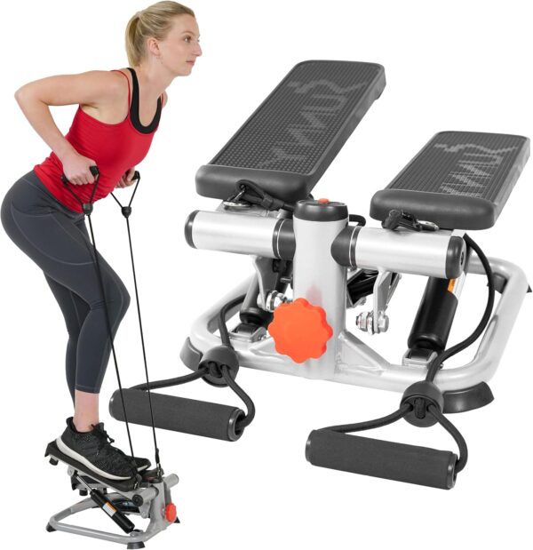 Sunny Health & Fitness Máquinas de Step para Fitness, máquina de Pasos para escaleras con Entrenamiento Corporal Total, Stepper Inteligente Opcional con conexión a la aplicación SunnyFit