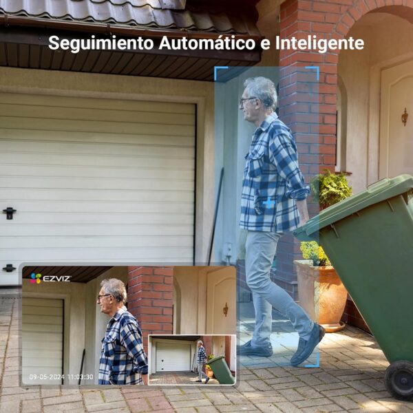 EZVIZ Cámara Vigilancia WiFi Exterior 360°,1080P Cámara IP de Seguridad,Visión Nocturna a Color,Detección IA de Personas,Seguimiento Zoom Auto,Audio Bidireccional,Sirena, Alexa/Google,C8c 2MP - Image 9