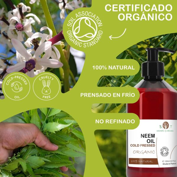 Aceite de Neem Orgánico - + 300 Control de Plagas - Huerto Saludable, Agricultura Ecológica - Anti Pulgones, Cochinillas, Repelente Mosquitos - Cuidado de Piel, Cabello y Mascotas 250 ML - Image 6