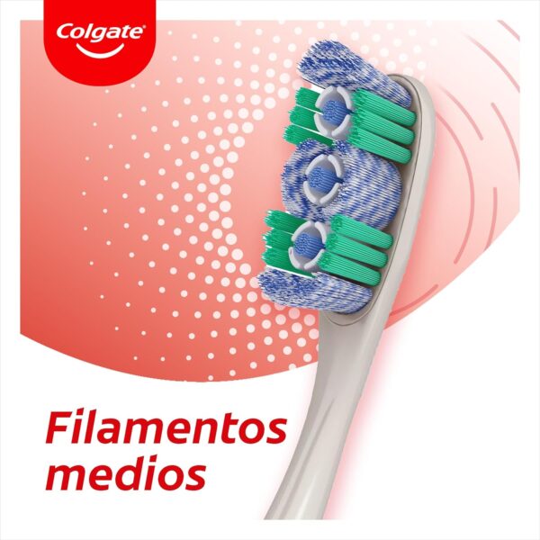 Colgate Max White 360 Cepillo de Dientes Dureza Media, 1 Ud, Blanquea los Dientes, Elimina Manchas, Limpia Zonas de Difícil Acceso, Limpiador de Lengua y Mejillas, Elimina el Mal Aliento - Image 5