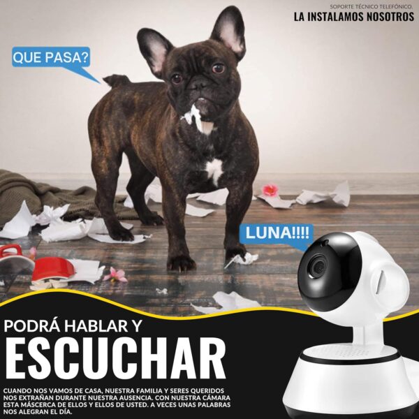 Camara Vigilancia WiFi Interior | Cámara de Seguridad para Bebe con Visión Nocturna y Detección de Movimiento | Camaras IP 1080P Domicilio con Audio Bidireccional Compatible iOS Android, 2.4 GHz - Image 2