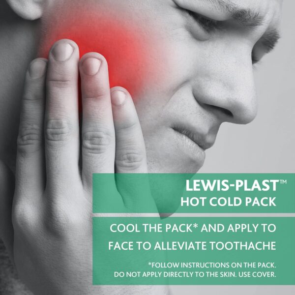 LEWIS-PLAST Premium Frío frío Gel reutilizable con la carcasa - Envoltura de calor frío para la rodilla, espalda, cadera y cuello. Bolsas de gel calientes frías para el dolor - Image 8