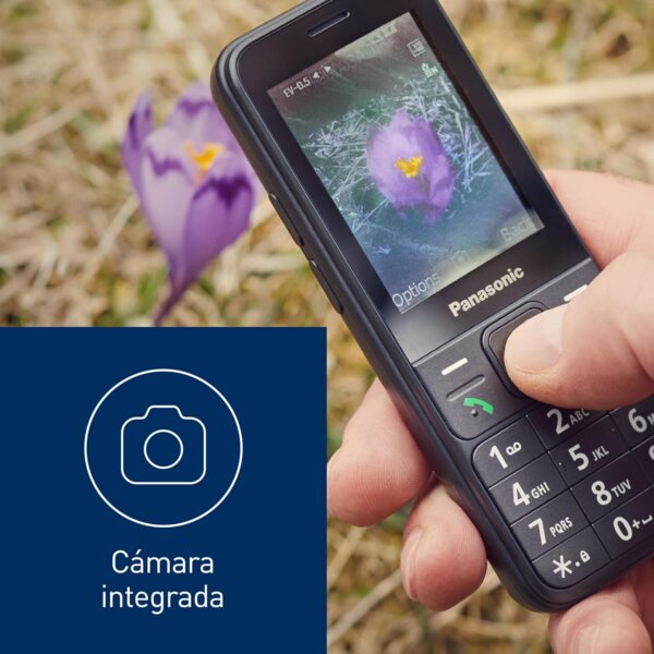 Panasonic KX-TF200 Teléfono Móvil, Doble Banda GSM 900/1800 MHz, LCD TFT en Color de 2,4", Cámara de 0,3 MP, MP3 y Radio FM, Batería Li-Ion de 1000 mAh, Para Audífonos, Tarjeta SIM única, Negro - Image 8