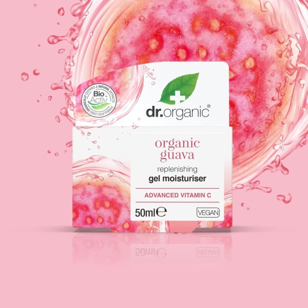 Set de Cuidado de la Piel Guava Glow Getter Dr Organic, Vitamina C Avanzada, Hidratante en Gel, Serum Facial y Mascarilla Facial, Set de Regalo, Libre de Crueldad, Sin Parabenos ni SLS, Orgánico - Image 4