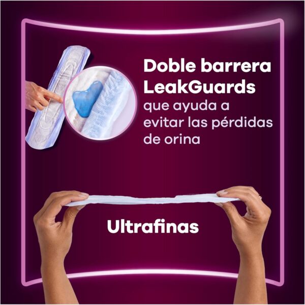 Ausonia Discreet Noche Ultra, 48 Compresas Incontinencia Mujer para Pérdidas de Orina, Extra Seguridad, Discreción Increíble - Image 4