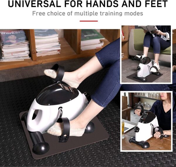 PROIRON Pedales Estaticos, Mini Bicicleta Estáticas con Pantalla LCD y Resistencia Ajustable, Entrenamiento de Brazos y Piernas, para Fitness Ajustable Resistencia para Hacer Ejercicio - Image 2
