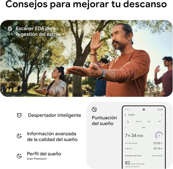 Google Fitbit Charge 6 Pulsera de actividad con 6 meses de suscripción al servicio Premium incluidos, 7 días de batería, Google Wallet y Google Maps - Image 4