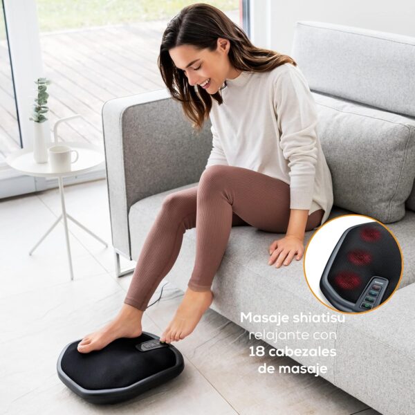 Beurer FM 70 Aparato de masaje Shiatsu para pies y espalda, masaje relajante con función de calor conmutable para aliviar la tensión, material agradable, con función de desconexión automática - Image 4
