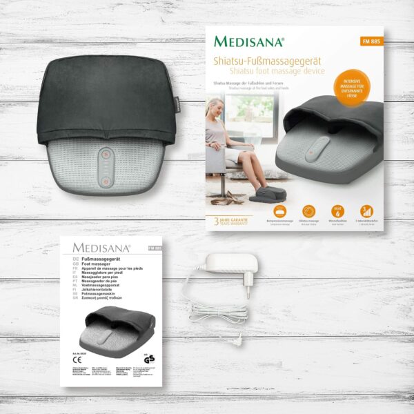 Medisana FM 885 Shiatsu masajeador de pies, eléctrico, función luz roja, función calentamiento, 3 velocidades, masaje Shiatsu que mejora la circulación y masaje de compresión - Image 6
