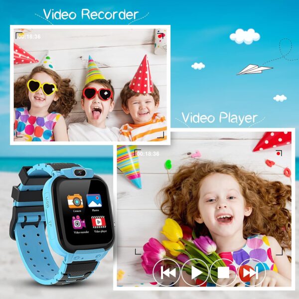 Reloj Inteligente Niño con 16 Juegos, Smartwatch Niños MP3 Música HD Cámara Vídeo Alarma Pantalla Táctil, Reloj para Niños Regalos Niños y Niñas de 3-12 Años - Image 4
