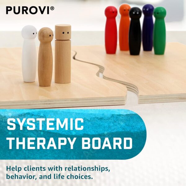 Purovi Joy Juego de Mesa - Set de 28 Muñecos Pequeños de Madera para Juegos en Familia - Juego Educativo para Entrenamiento y Terapia Familiar - Image 2