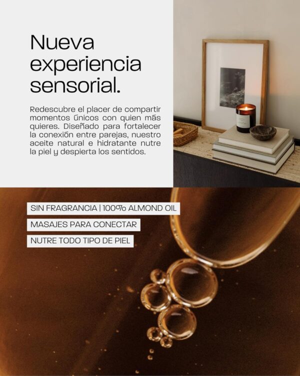 OmBiance Aceite de masaje relajante y sensual para terapia masaje - Aceite corporal perfumado - Loción para el cuerpo hidrata y cuida la piel - Aceite para parejas (Sin Fragancia) - Image 3