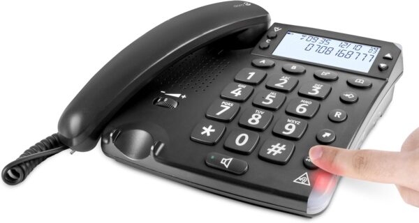 Doro Magna 4000 Teléfono Fijo con Cable para Personas Mayores con Teclas Espaciadas, Pantalla Grande y Sonido Amplificado (Negro) [Versión Española] - Image 4