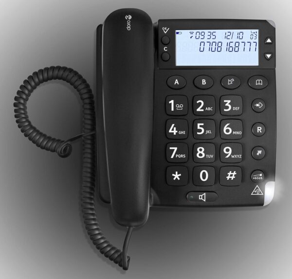 Doro Magna 4000 Teléfono Fijo con Cable para Personas Mayores con Teclas Espaciadas, Pantalla Grande y Sonido Amplificado (Negro) [Versión Española] - Image 7
