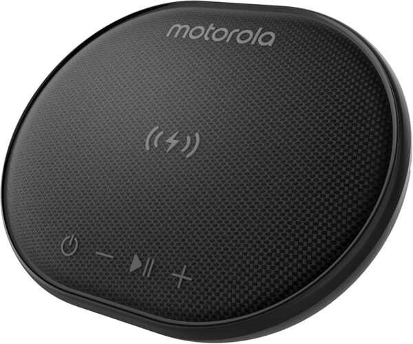 Motorola Lifestyle Sonic Sub 500 - Altavoz Bluetooth con Carga Inalámbrica - 5W, 15 Horas de Reproducción, IPX7 Resistente al Agua - Alexa y Google Assistant - Negro
