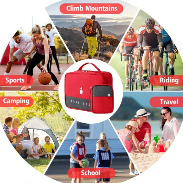 TAVADA 5pcs Botiquín de Primeros Auxilios,Bolsa Médica Vacio,Primeros Auxilios Portátil Bolsa,Kit de Primeros Auxilios,para Hogar,Oficina,Viajes,Camping Gran Capacidad Bolsa de Primeros Auxilios - Image 4