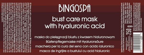 Mascarilla para el cuidado del busto con ácido hialurónico 250g BINGOSPA - Image 2