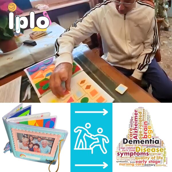 IPLO® Busy Book Montessori | Quiet Book | Libro Terapéutico para mayores, Alzheimer, Demencia, Autismo – Estimulación Cognitiva | Juegos de Memoria | Zona de Fotos para no olvidar | Terapia Funcional - Image 2