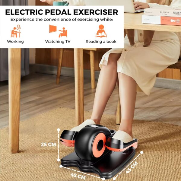 Pedaleador Eléctrico. Ejercitador de Pedales. Entrenador Elíptico para Mayores y Adultos. Mini Elíptica Antideslizante, Bidireccional con 5 Velocidades. Stepper Elíptico Portátil para Casa, Oficina. - Image 2
