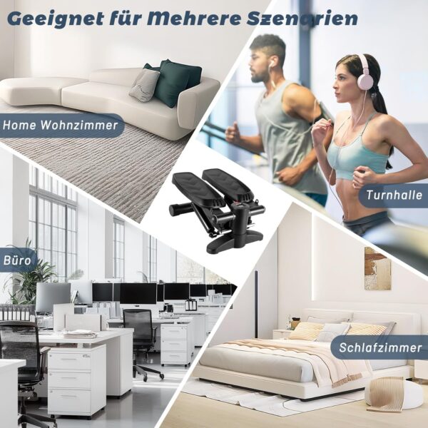 BOWEICORE Stepper para el Hogar, Steppers para Ejercicios con Pantalla LCD y Bandas de Resistencia para Principiantes y avanzados, para Entrenamiento de piernas y glúteos Máximo 150 kg - Image 7