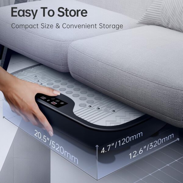 JOROTO JV30 Placa Vibratoria 4D | Entrenamiento para Todo el Cuerpo en casa | 5 Modos de vibración | 99 Niveles de vibración | con Control Remoto de Bandas de Resistencia | Capacidad de Carga 150kg - Image 7